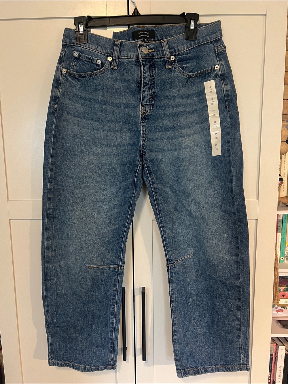 Banana Republic Classic Mid Wash Barrel Jeans